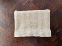 Image 1 of Undulating Twill Lap Blanket in Wool - Oat