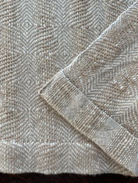Image 2 of Undulating Twill Lap Blanket in Wool - Oat