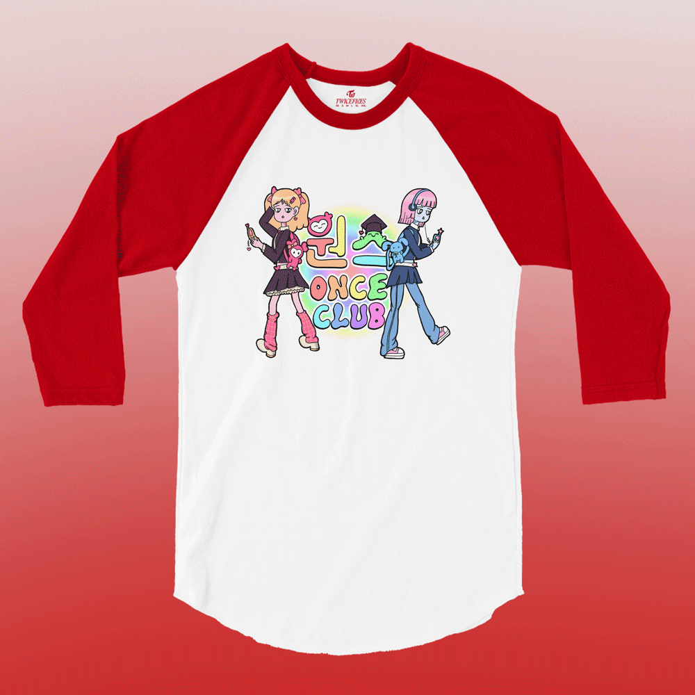 Image of "ONCE CLUB" 3/4 Raglan Sleeve Shirt