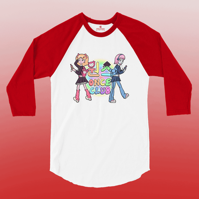 Image of "ONCE CLUB" 3/4 Raglan Sleeve Shirt