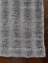 Image 5 of Undulating Twill Lap Blanket in Wool - Indigo