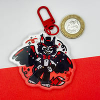 Image 3 of Hazbin Hotel Husk 2.5" Epoxy Keychain