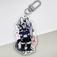 Image 3 of Helluva Boss Loona 2.75" Glitter Epoxy Keychain