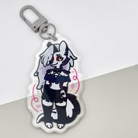 Image 2 of Helluva Boss Loona 2.75" Glitter Epoxy Keychain