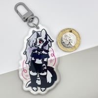 Image 4 of Helluva Boss Loona 2.75" Glitter Epoxy Keychain