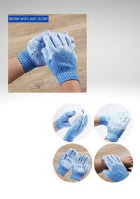 Image 3 of Exfoliating Bath Gloves 