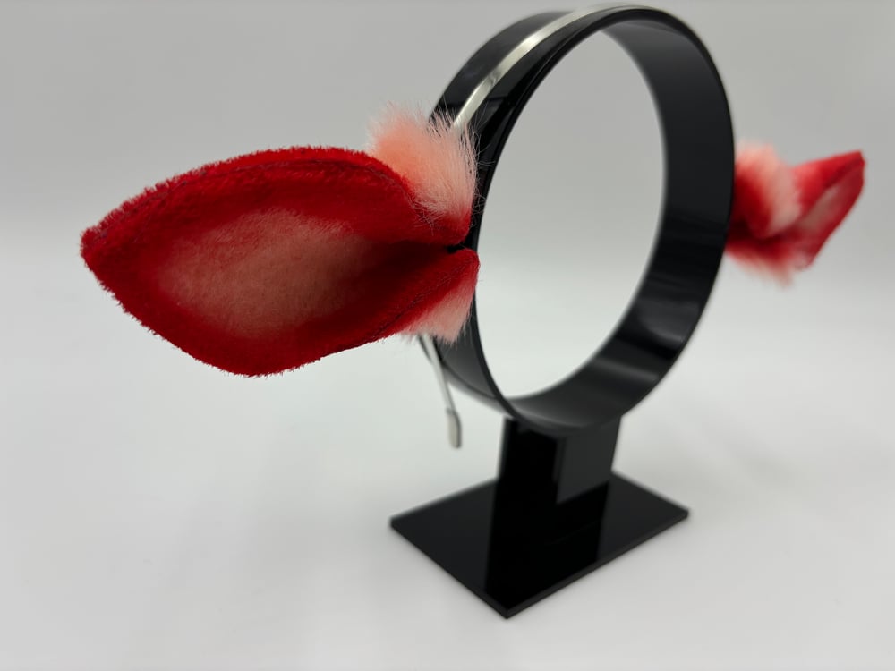 Image of Coral Orange Small Faun Ears