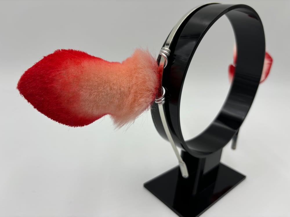 Image of Coral Orange Small Faun Ears