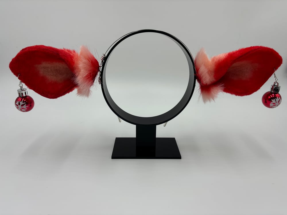 Image of Coral Orange Large Faun Ears 