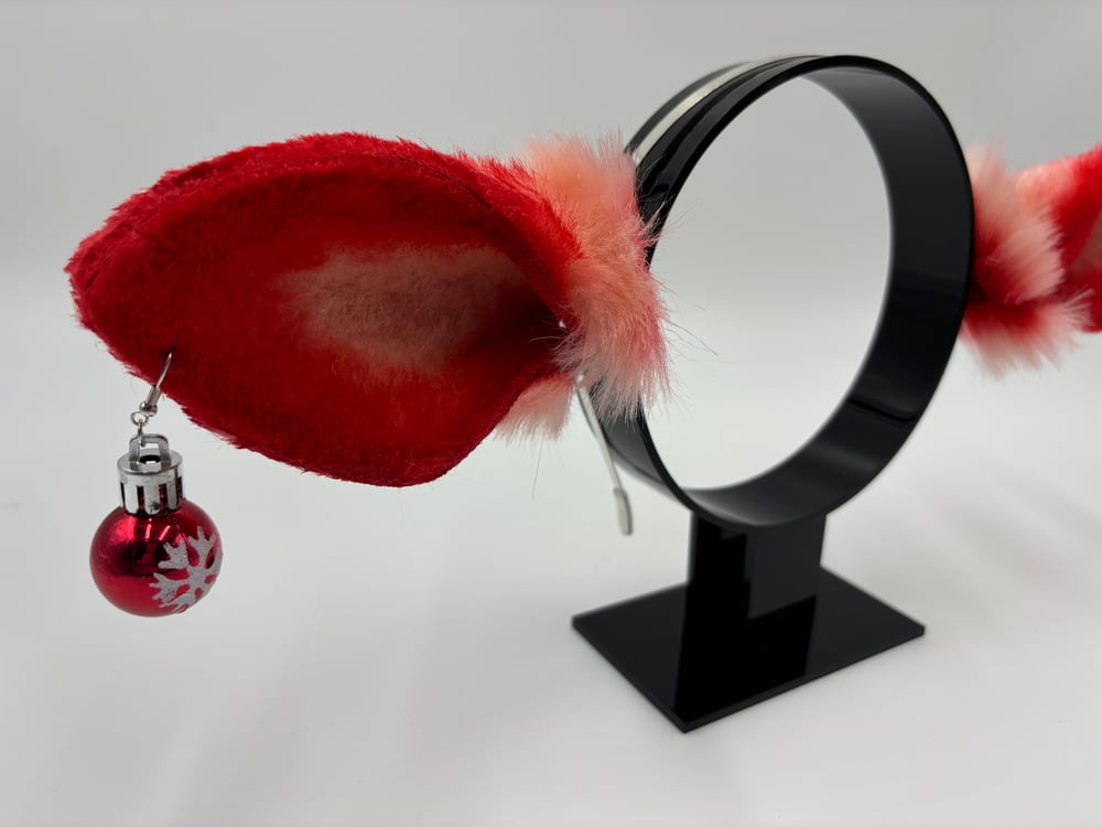 Image of Coral Orange Large Faun Ears