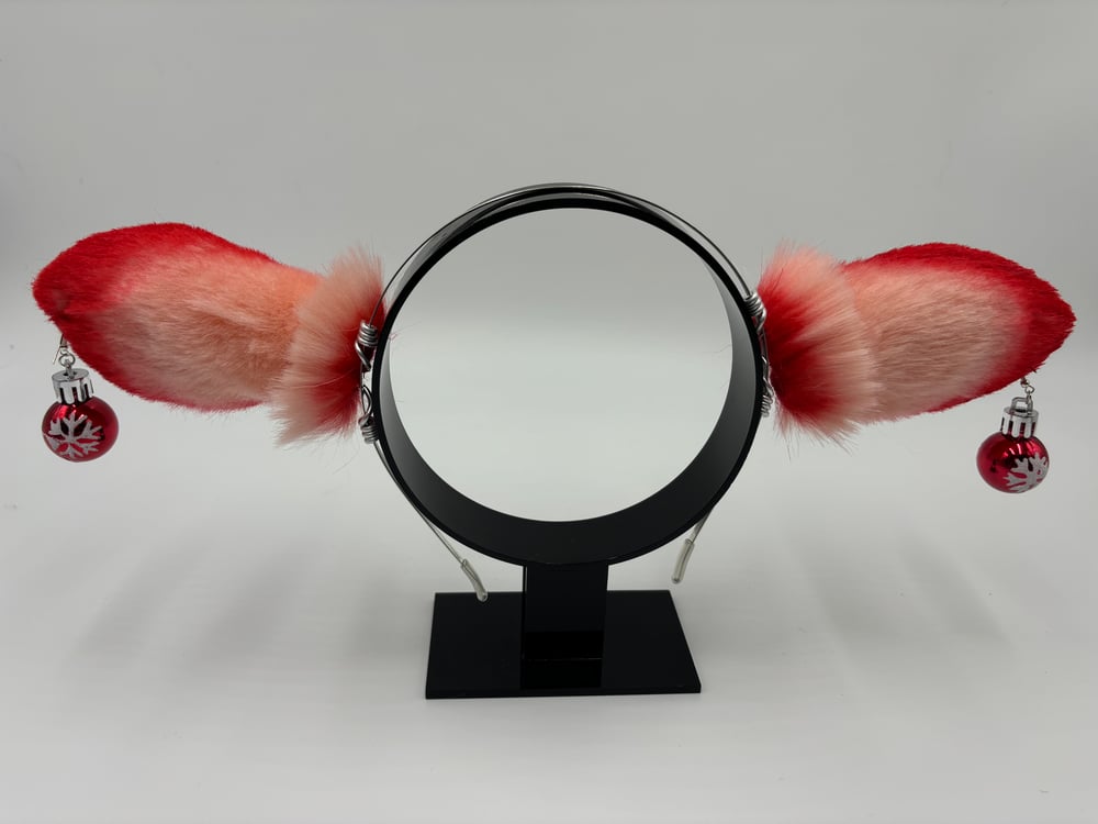 Image of Coral Orange Large Faun Ears