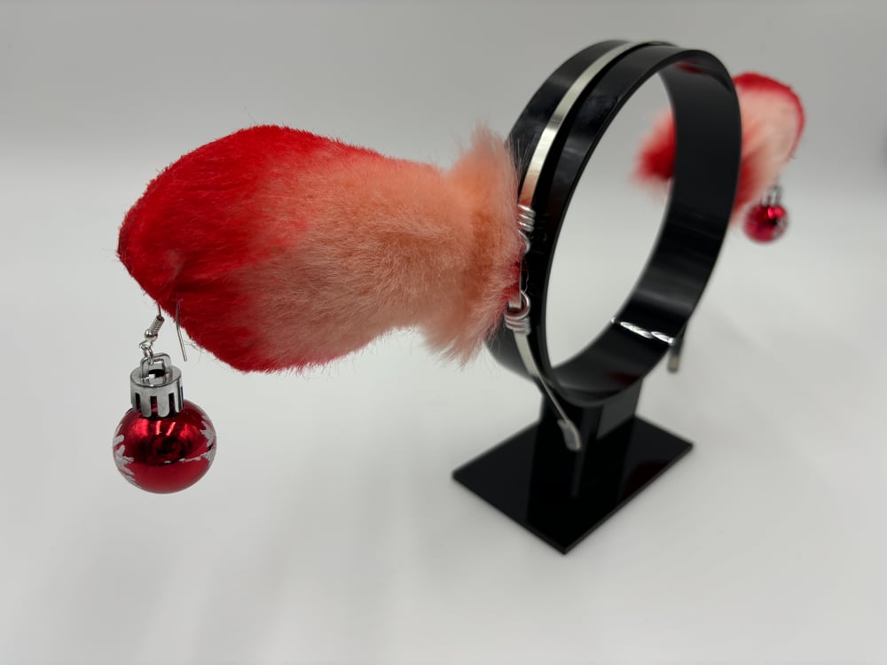 Image of Coral Orange Large Faun Ears