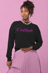 Image 3 of CELIBATE Organic Cotton Blend Sweatshirt with Pink Logo (Unisex)