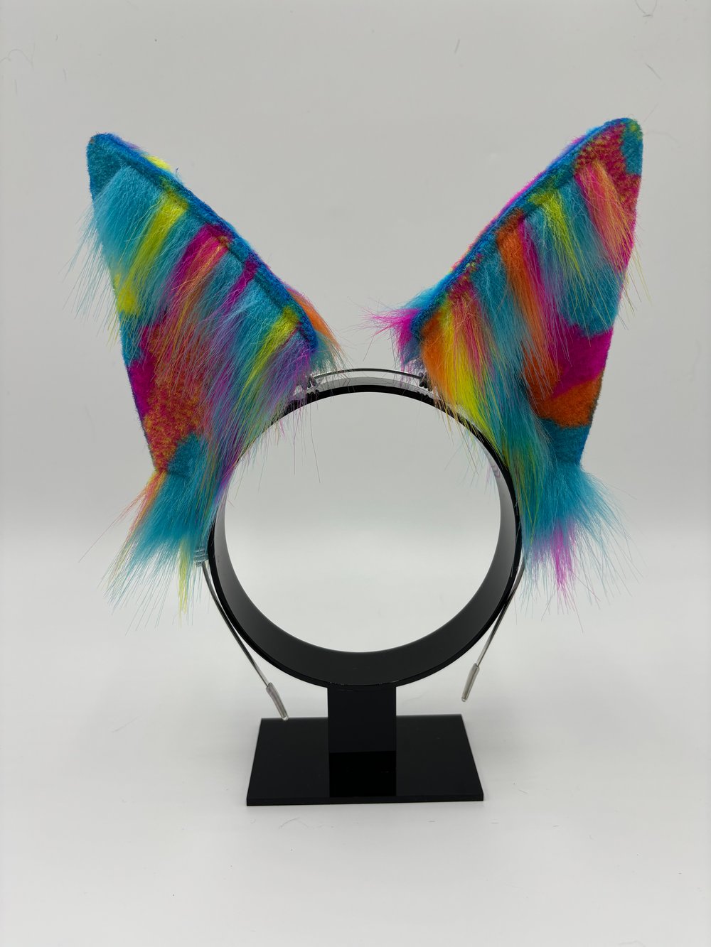 Image of Neon Rainbow Fox Ears 