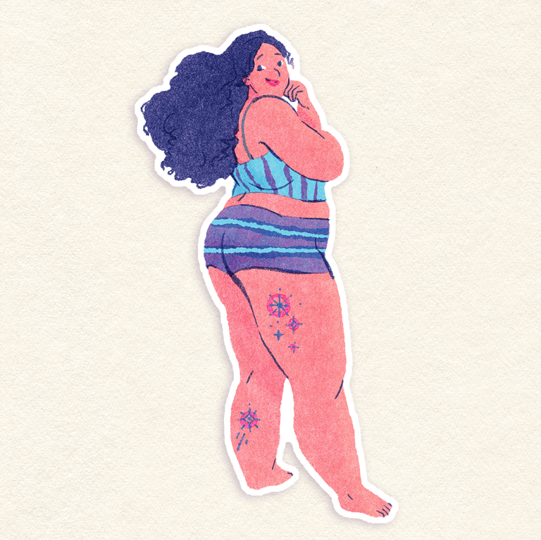 Riso Girl Sticker