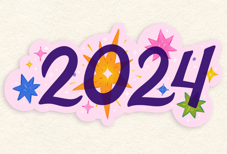 2024 Glitter Sticker
