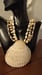 Image of LARGE LION PAW SHELL  NECKLACE W/TRIPLE MINIATURE SHELL STRANDS 