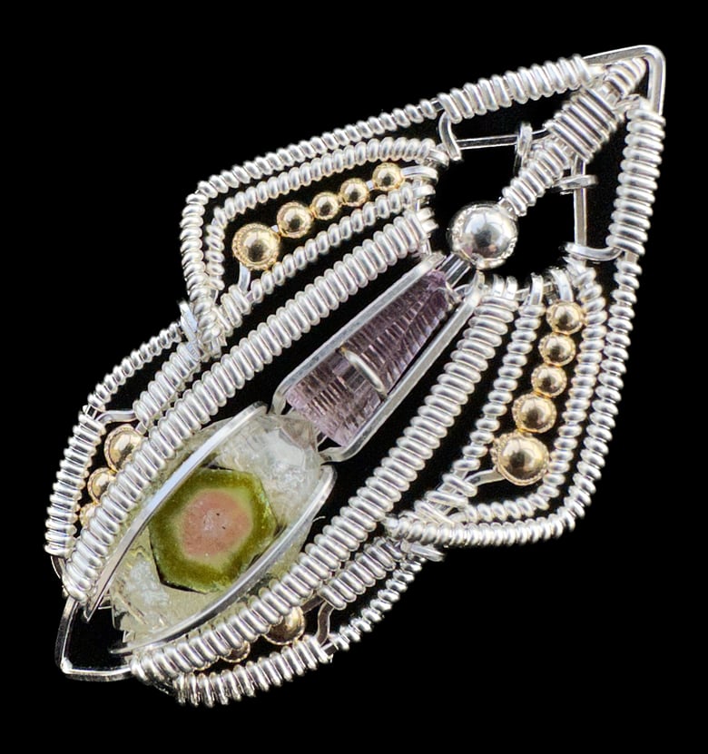 Image of Watermelon Tourmaline Tech Pendant