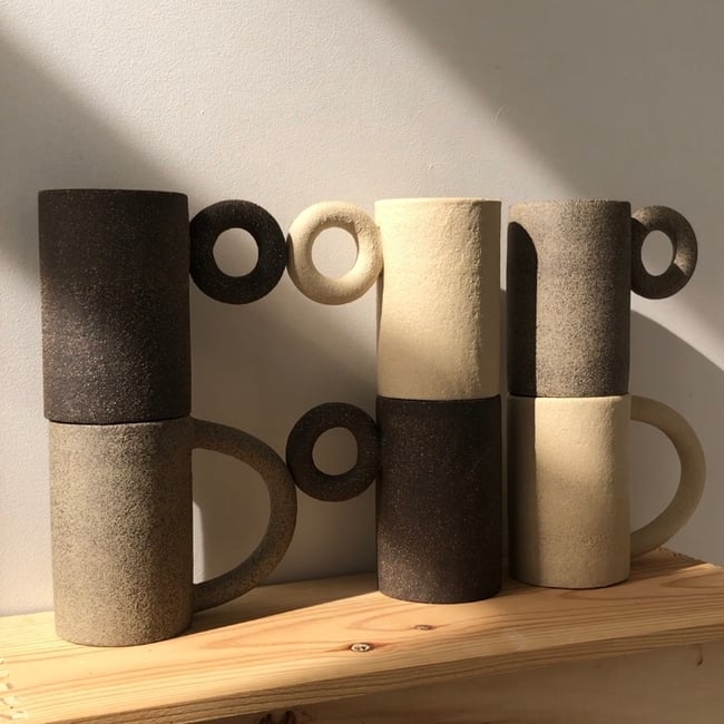 Mugs graphiques - grès chamotté