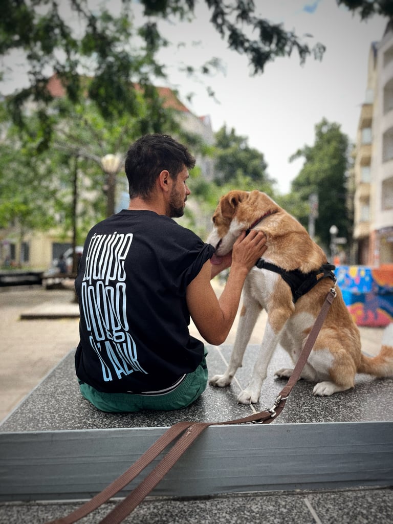 Comme un Chien Terrible (Black) - Oversized Shirt Image 3