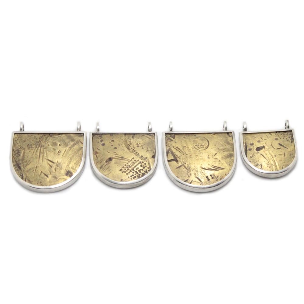 Image of EMBOSSED BRASS PENDANTS