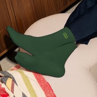 Image 3 of Holiday Crew Socks (Pine)