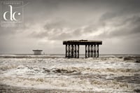 Sizewell Beach Print. Sizewell 'A' Cooling Towers on a Stormy Day