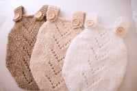 Image 2 of NEW Speckled Knit Newborn Rompers 