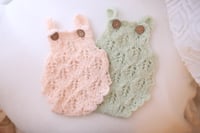 Image 1 of NEW Lace Knit Newborn Rompers 