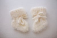 Little Knitted Booties - Cream