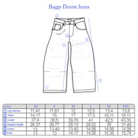 Image 25 of Blue Baggy Denim Jeans 1̵1̵9̵€̵