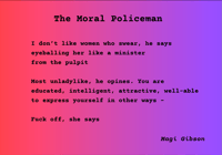 The Moral Policeman Poem Postcard