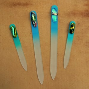 Image of Czech Crystal Nail File - aqua