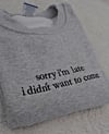 Sorry I'm late Sweater