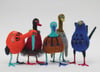 Needle felted quirky birds