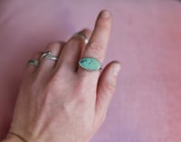 Image 3 of wide-band turquoise ring (9.25)