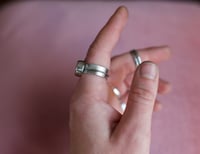 Image 5 of wide-band turquoise ring (9.25)