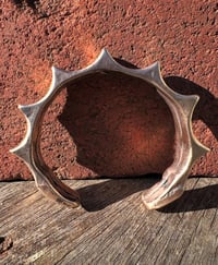 Image 2 of WL&A Heavy Rustic Ancient Bronze Double Warrior Punkero Cuff