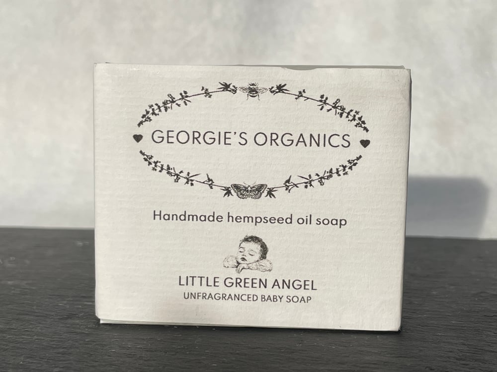 Image of LITTLE GREEN ANGEL - Unfragranced hempseed oil soap - baby safe