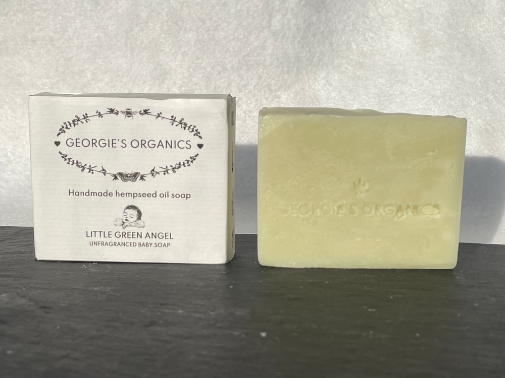 Image of LITTLE GREEN ANGEL - Unfragranced hempseed oil soap - baby safe