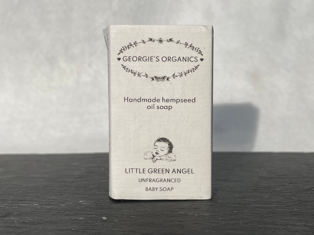 Image of LITTLE GREEN ANGEL - Unfragranced hempseed oil soap - baby safe