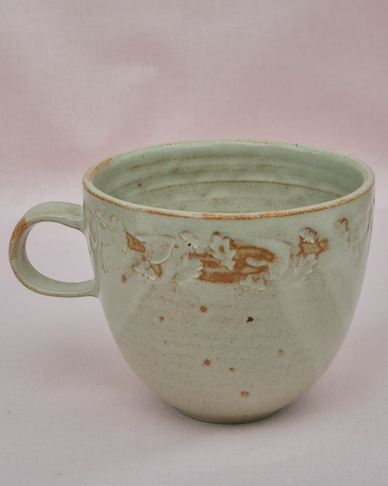 Image of Grande tasse pyrites, oiseaux & shino