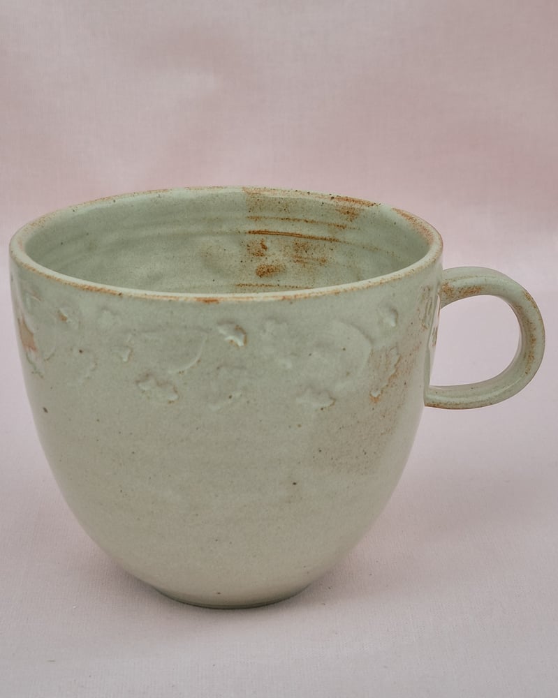 Image of Grande tasse pyrites, oiseaux & shino