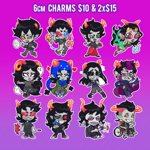 Image of Homestuck charms and standees preorder (ends jan 5)