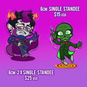 Image of Homestuck charms and standees preorder (ends jan 5)