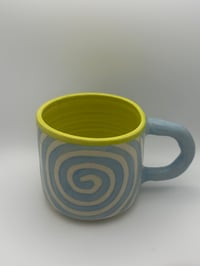 Image 2 of Blue & Chartreuse Swirl Mug