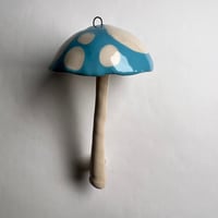 Image 1 of Aqua Mushroom Ornament