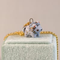 Tiny Blue Lion Necklace