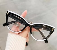 Black & White Clear Cat Eye Frames