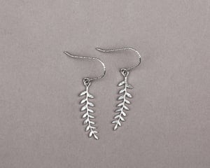 Image of Silver large Fern earrings